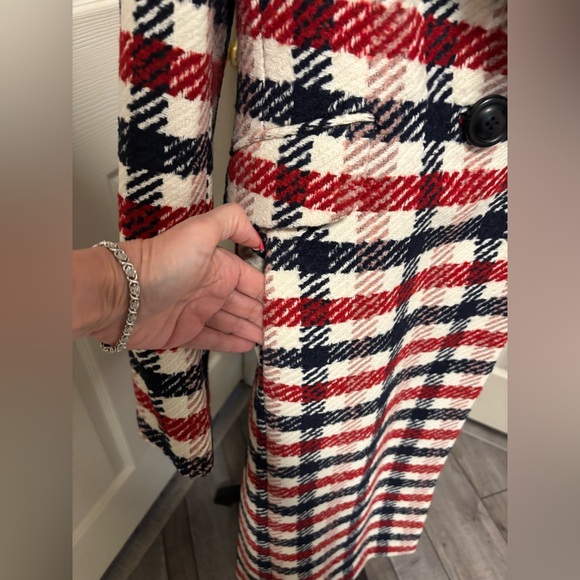 Boden Tweed Wool Blend Coat With Removable Faux Fur Collar - Picture 7 of 16